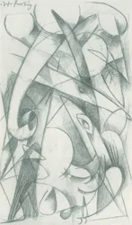 Franz Marc - Caderno de desenho do campo - Folha 09