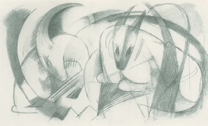 Franz Marc - Caderno de desenho do campo - Folha 13