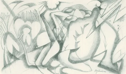 Franz Marc - Caderno de esboços do campo - Folha 19