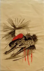 Hiena deitada (lobo mentiroso)