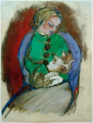 Menina com gato