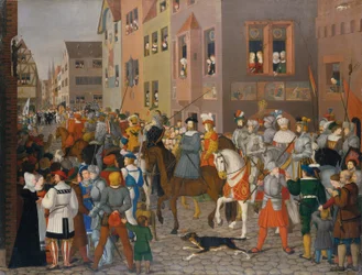 A entrada do rei Rodolfo de Habsburgo em Basileia em 1273
