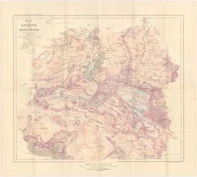 Mapa do maciço de Gavarnie e da Montanha Perdida publicado em 1914