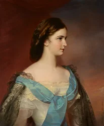 Alemão: Retrato da Imperatriz Elisabeth da Áustria (1837-1898) Retrato da Imperatriz Elisabeth da Áustria (1837-1898)