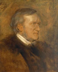 Alemanha, Retrato de Wilhelm Richard Wagner (1813 - 1883), compositor, libretista, maestro e ensaísta alemão