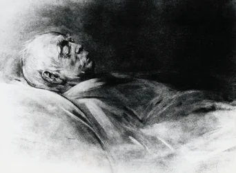 Otto von Bismarck (1815-1898) no seu leito de morte