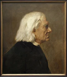 O compositor Franz Liszt (1811-1886). Pintura de Franz von Lenbach (1836-1904), óleo sobre tela
