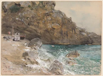 A praia de Marina Piccola, Capri
