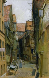 O Matthiasstrasse em Hamburgo, 1891