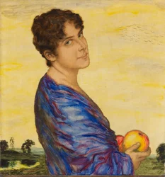 Retrato da esposa do artista, c. 1914.
