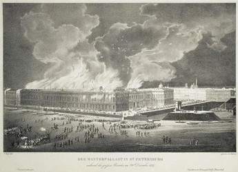 Incêndio no Palácio de Inverno em 29 de dezembro de 1837, c.1838