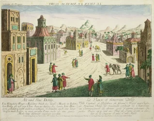 Velha e Nova Deli (aquatint)