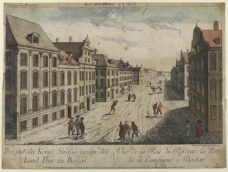 Vista da Rue du Roi--Boston (1776)