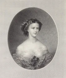 Retrato da imperatriz Elisabeth da Áustria, ca 1855.