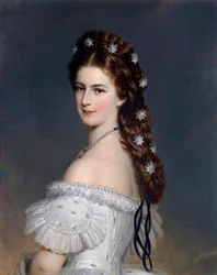Retrato de Isabel da Baviera (1837-1898) (Sissi ou Sisi), imperatriz da Áustria (1854-1898) e rainha da Hungria (1867-1898), c. 1860, coleção particular