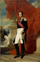 Retrato no pé de Leopold I (1790-1865), Rei dos Belgas Pintura de Xaver Winterhalter (1806-1873) 1840 Sol. 2,78x1,81 m