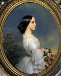 Retrato de Carmen Ida Aguado (1847-1880). Pintura de François Xaver Winterhalter (1806-1873)