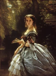 Retrato da condessa Elizabeth Esperovna Trubetskaya, nascida Belosselskaya-Belozerskaya 1834-1907, 18