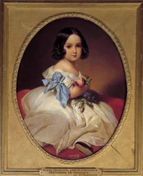 Retrato de Marie Charlotte Amelie da Saxônia, Imperatriz do México (1840-1927) Pintura de Xaver Winterhalter (1806-1873) 1842 Sol. 0,72x0,58 m