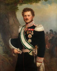 Retrato de Emil, Príncipe de Hesse e do Reno 1790-1858 , c. 1850.