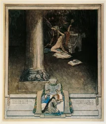 Áustria, Viena, Ilustração da Divina Comédia de Dante Alighieri (Inferno, Canto XVIII) por Franz von Bayros