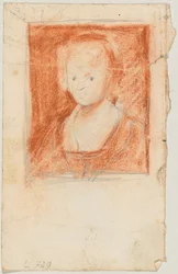 Retrato de busto de uma jovem rapariga; provavelmente segundo Rubens