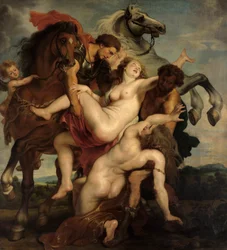 As filhas de Leucipo, cópia do quadro de Rubens em Munique por Franz von Lenbach