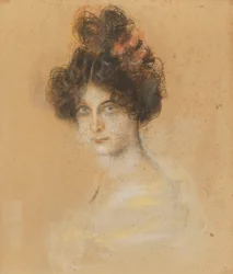 Franz von Lenbach - Retrato da dançarina de cancan australiana Saharet, 1899