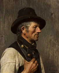 Retrato de um camponês com um chapéu - Pescador
