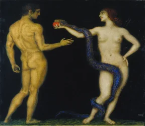 Adão e Eva, c.1920 (têmpera sobre madeira)