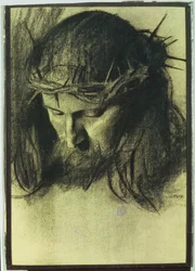 Cabeça de Cristo, c.1890 (carvão e giz)