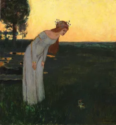 Il etait une fois - Era uma vez, por Stuck, Franz, Ritter von (1863-1928). Óleo sobre madeira