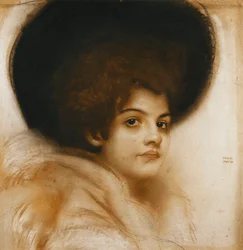 Retrato de uma senhora com um chapéu,