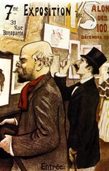 Cartaz da 7ª Exposição do Salon des 100. Dezembro de 1894. Paul Verlaine.