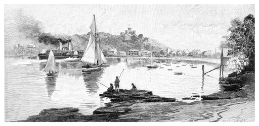 Praia viril, Sydney, Nova Gales do Sul, Austrália, 1886.
