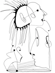 Faces de linhas abstratas