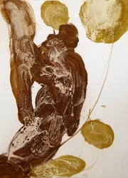 Abraço Abstrato Dourado