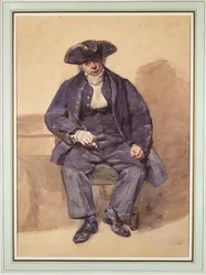 Retrato de John Adams, também conhecido por John Wilkinson, contramestre, 78 anos (aguarela)