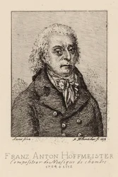 Retrato do compositor Franz Anton Hoffmeister 1754-1812.