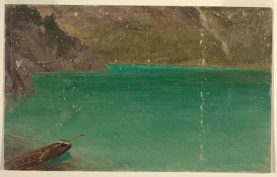 Desenho, Lago Alpino (Baviera ou Suíça), 1868