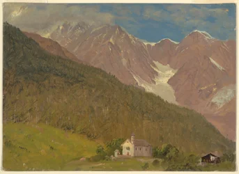 Desenho, Uma paisagem alpina na Suíça, agosto de 1868