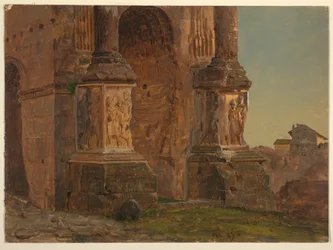 Desenho, Arco de Septímio Severo, Roma, fevereiro de 1869