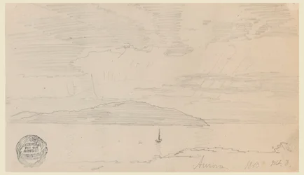 Desenho, Aurora, Ilha do Monte Deserto, setembro de 1860