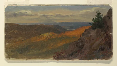 Desenho, Paisagem de outono em Nova Inglaterra, 1865