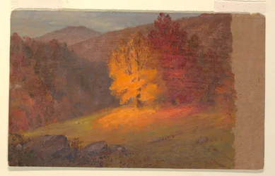 Desenho, Paisagem de outono, 1860-70