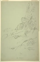 Desenho, Base da colina a oeste de Suk Wadi, Barada, 4 de maio de 1868