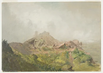 Desenho, Base da Queda Americana, Niagara, 1856-58