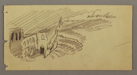 Desenho, Edifício ao luar, possivelmente 1869