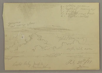 Desenho, Estudo de nuvens, 28 de julho de 1871