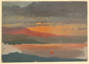 Desenho, Estudos de nuvens ao pôr do sol, 1860-70